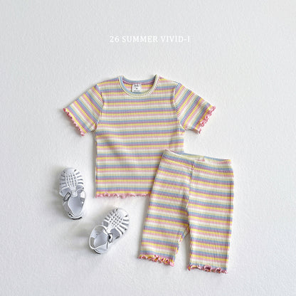 【PREORDER受付終了、ご希望はお問い合わせください。】72.Rainbow Rib Flare Tee