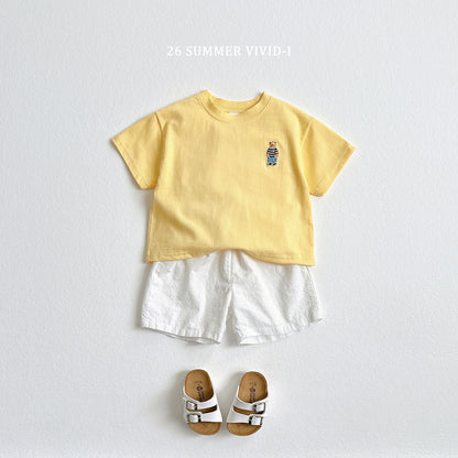 【PREORDER受付終了、ご希望はお問い合わせください。】63.Bear Embroidery ShortSleeve Tee