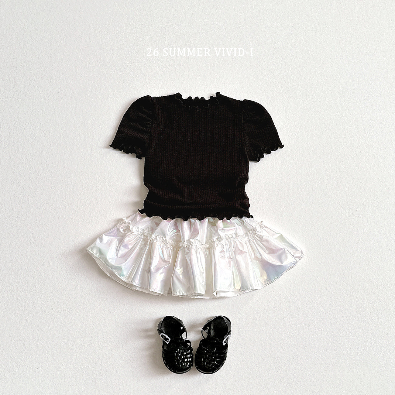 【PREORDER受付終了、ご希望はお問い合わせください。】78.Shirring Puff Flare Tee