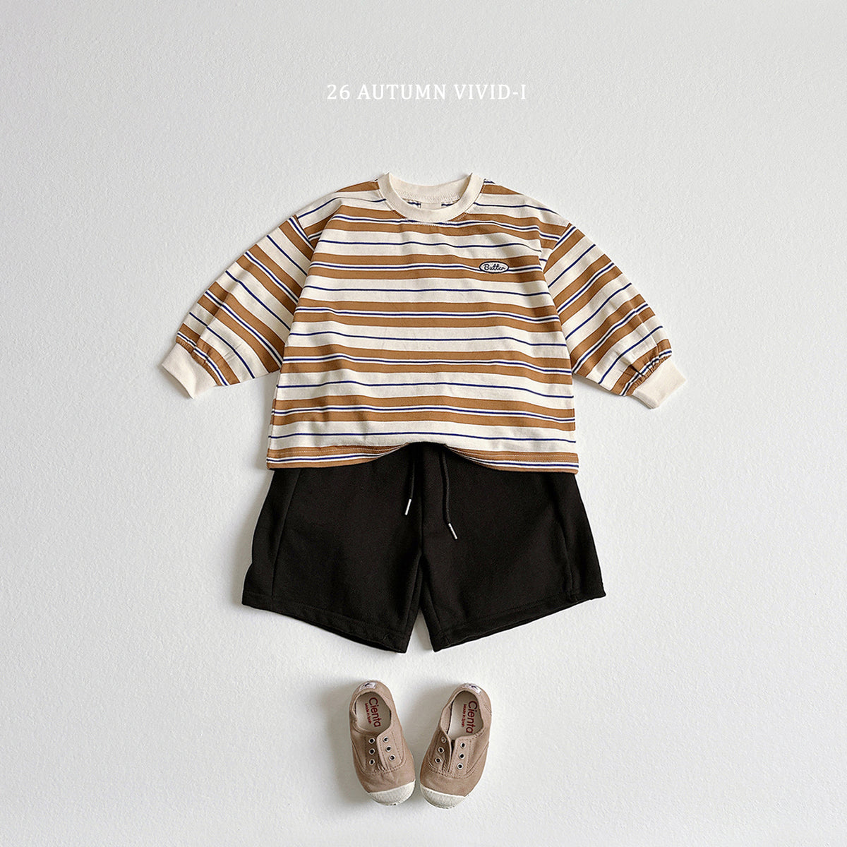 【秋のPRE-ODER 5%OFF】44.Butter Stripe Tee