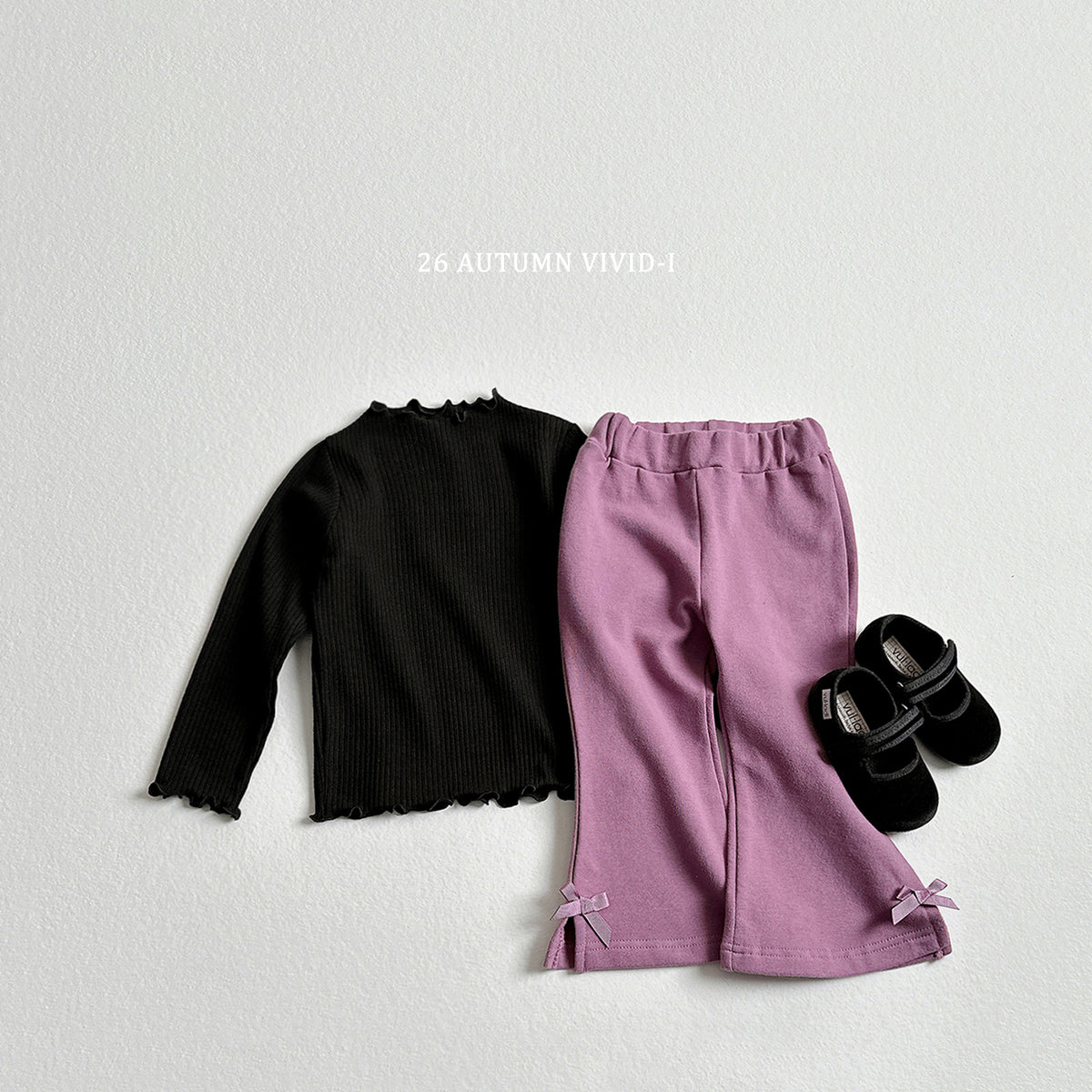 【秋のPRE-ODER 5%OFF】25.Ribbon Stretch Flare Pants