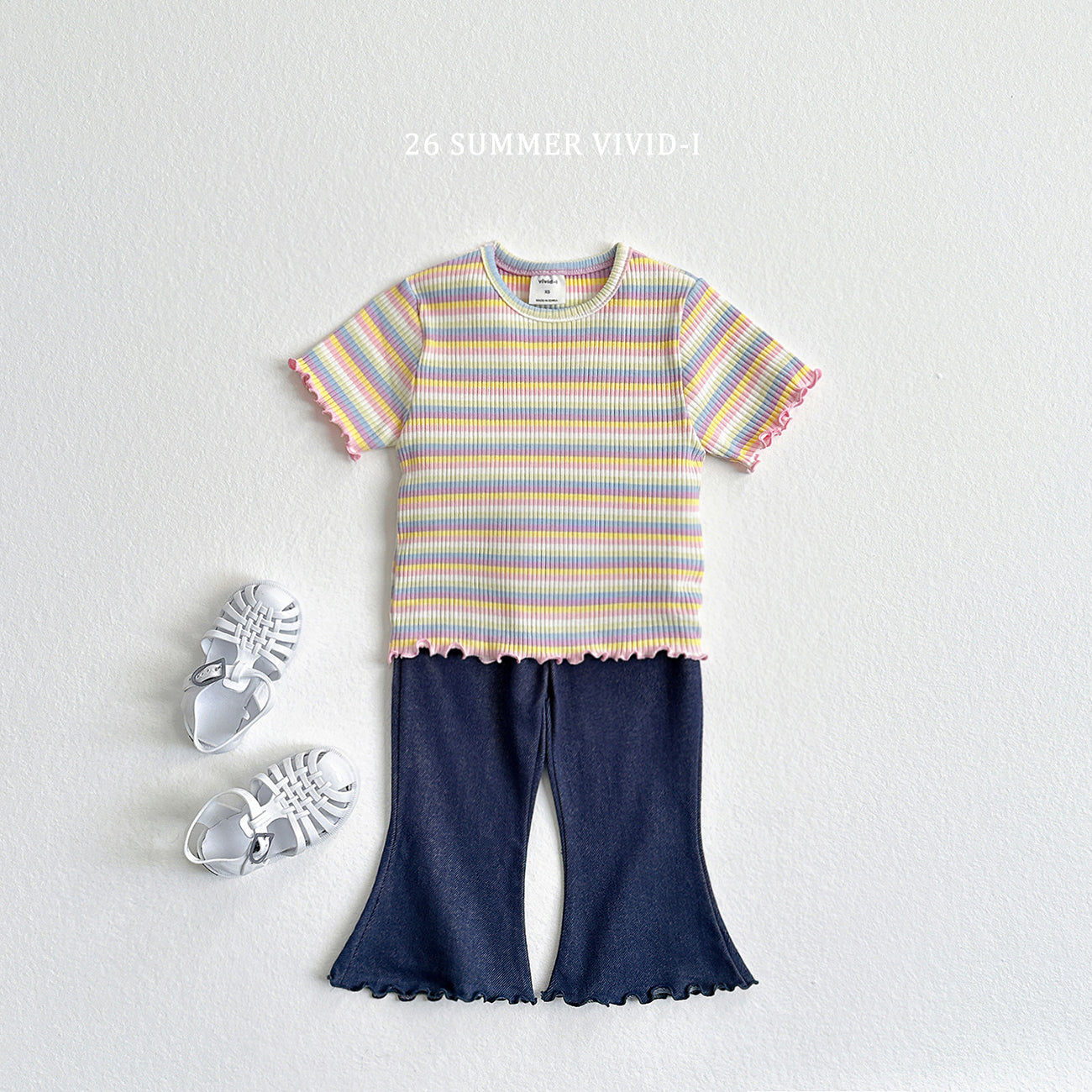 【PREORDER受付終了、ご希望はお問い合わせください。】72.Rainbow Rib Flare Tee