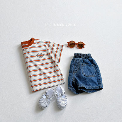 【PREORDER受付終了、ご希望はお問い合わせください。】69.Diamond Logo Stripe Tee