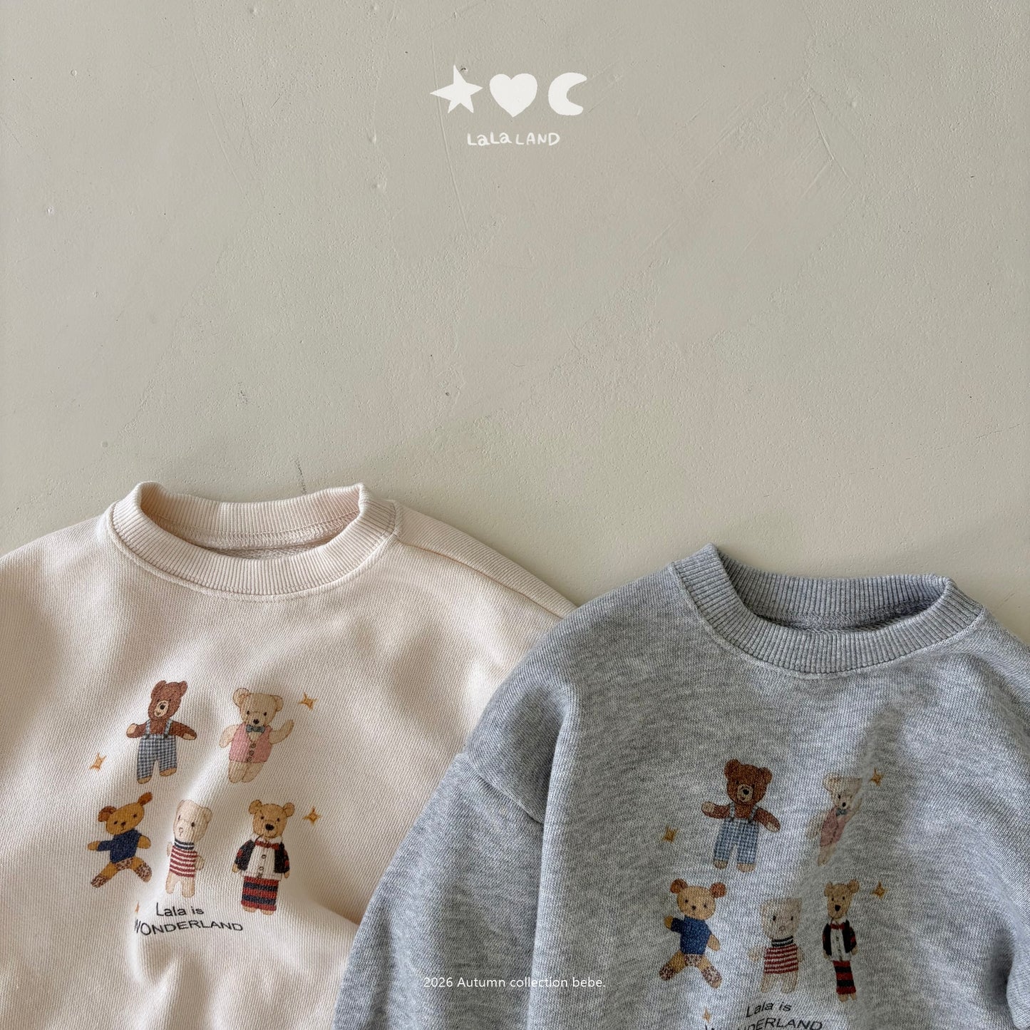【PRE-ODER〆8.9(sun)】34.Bear Friends Sweatshirt | lalaland