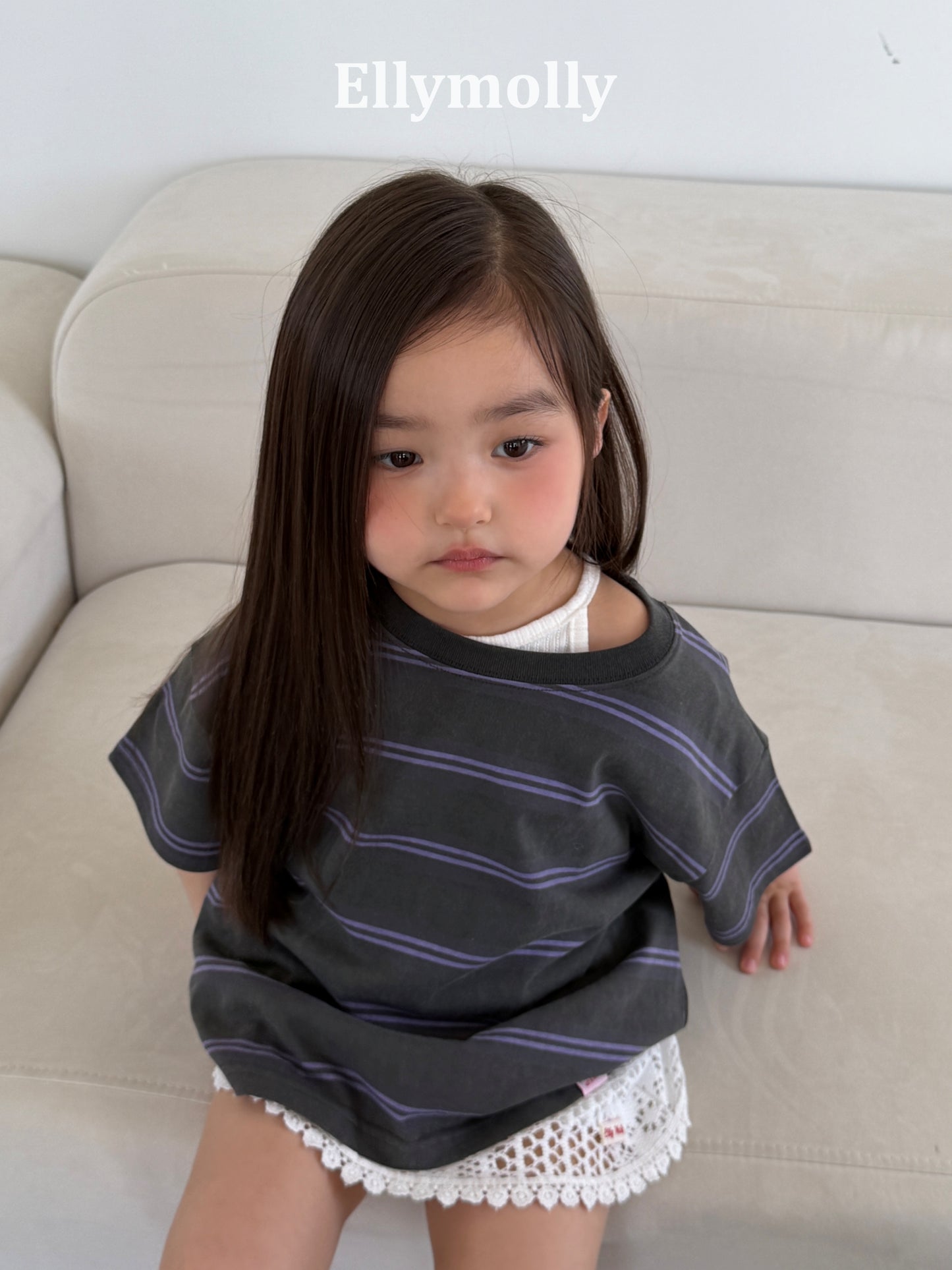【PREORDER 4日間限定】3.Washed Stripe Box T-Shirt