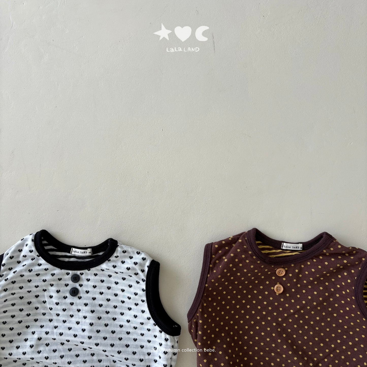 【PRE-ODER〆8.9(sun)】18.Heart-Dot Vest | lalaland