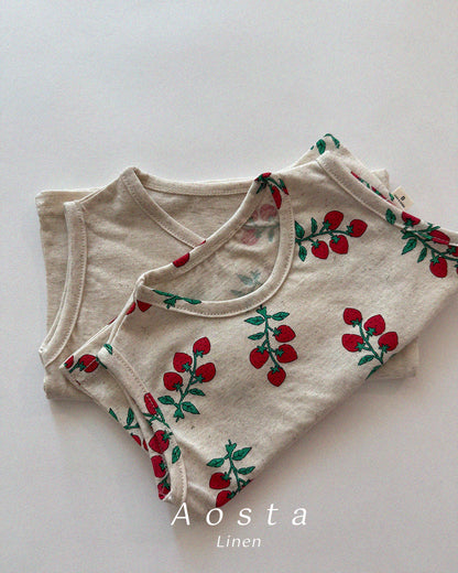 【PREORDER受付終了、ご希望はお問い合わせください。】37.Linen sleeveless T