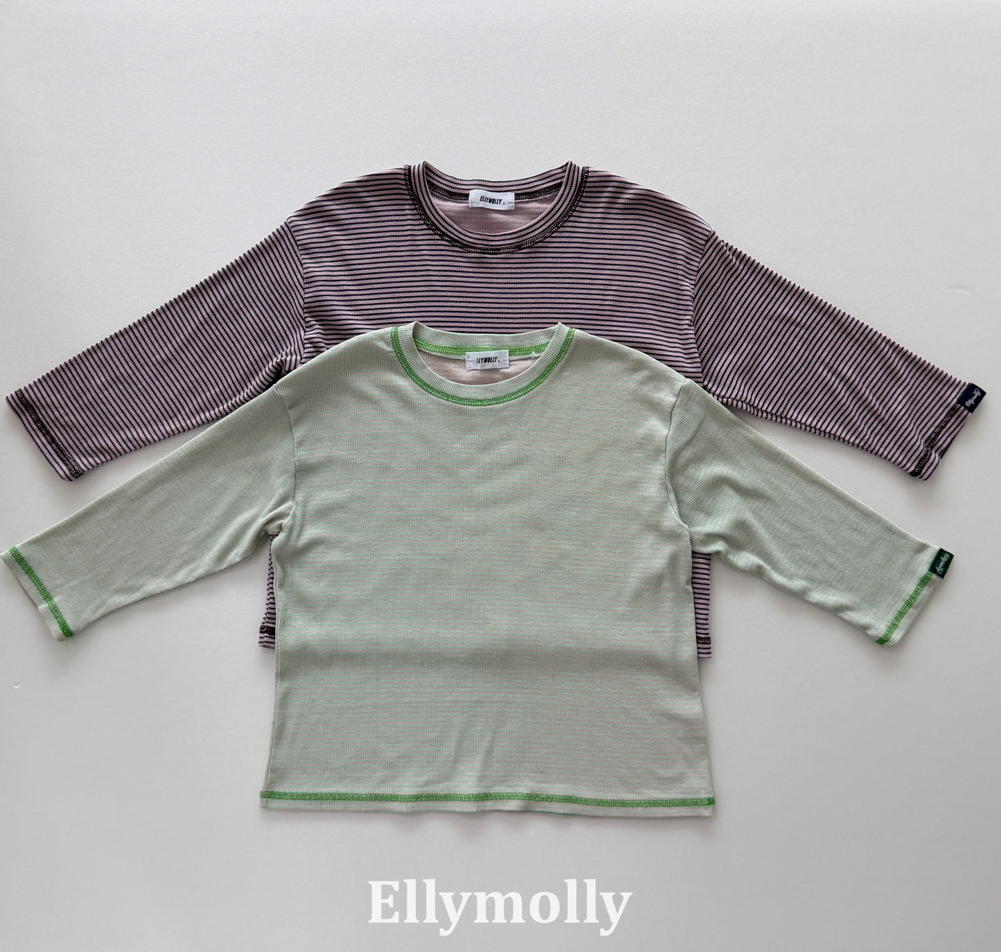 【PRE-ODER〆8.9(sun)】20.Ribbed Lettuce-Edge T-Shirt | ellymolly