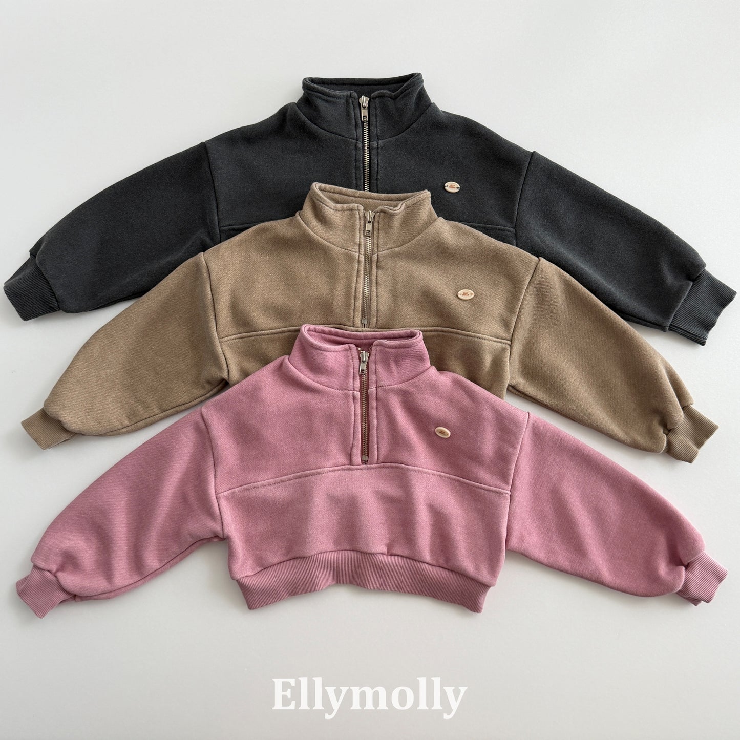 【PRE-ODER〆8.9(sun)】31.Arch Pigment Half-Zip Sweatshirt | ellymolly