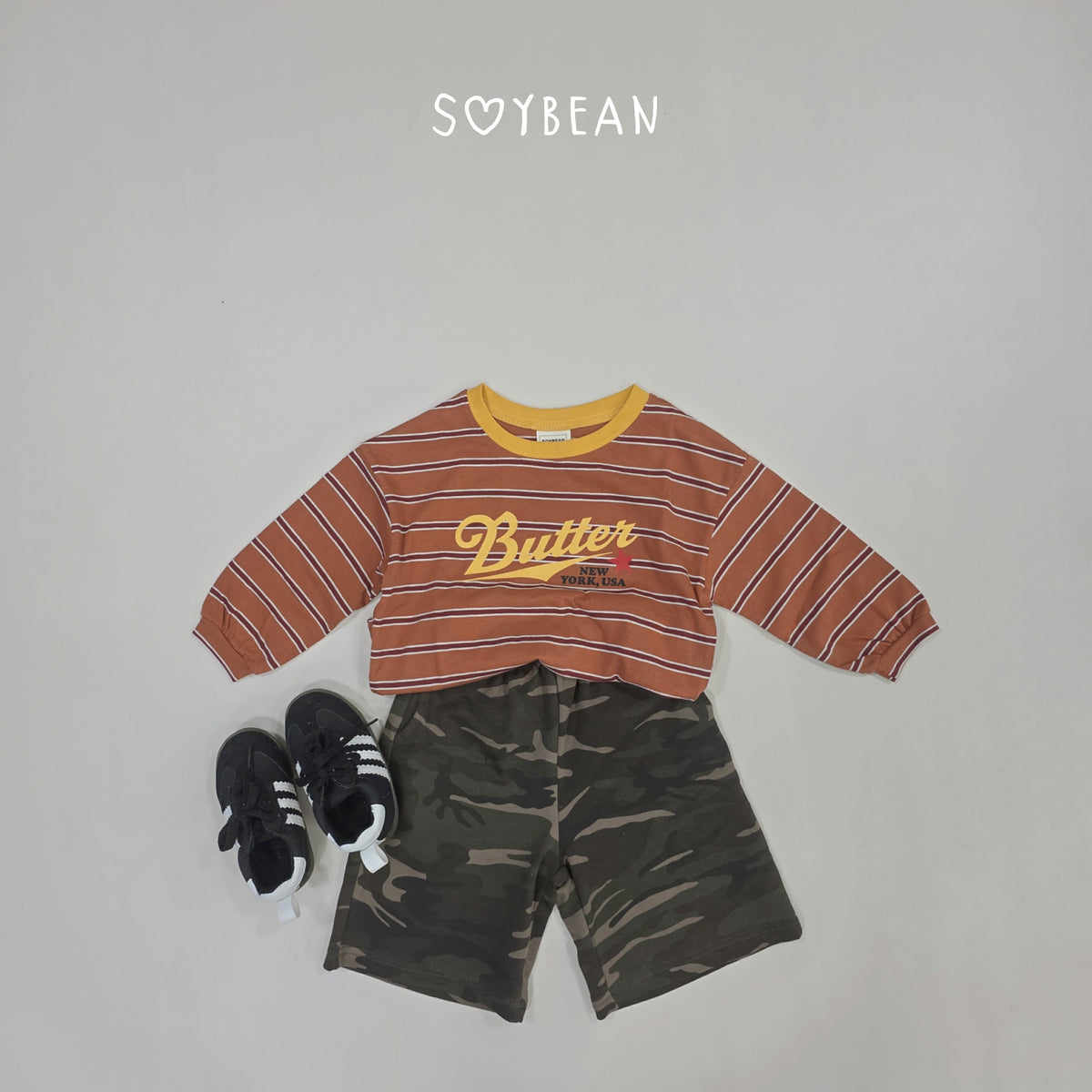【秋のPRE-ODER 5%OFF】18.Butter Stripe Tee (7 Sizes)