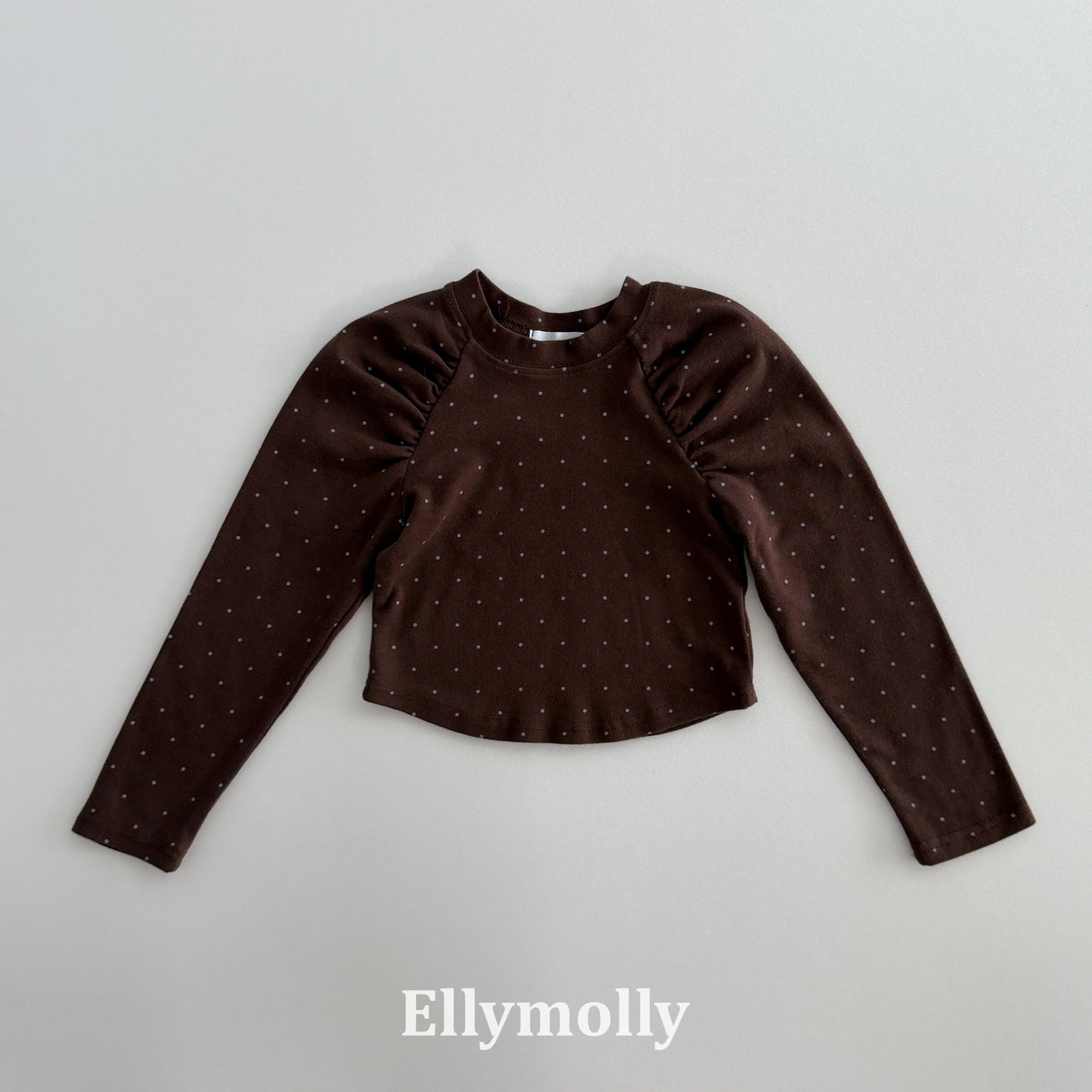 【PRE-ODER〆8.9(sun)】48.Giselle Dot Shirred T-Shirt | ellymolly