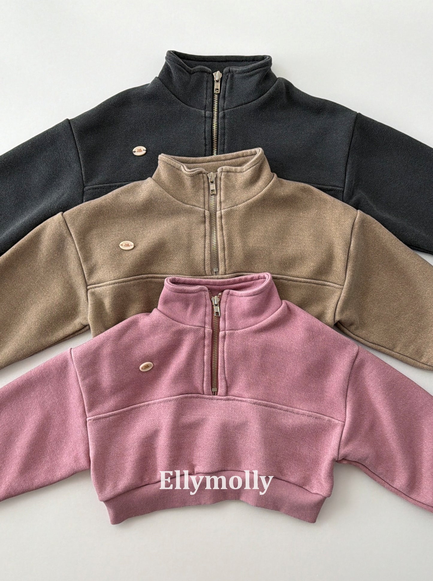 【PRE-ODER〆8.9(sun)】31.Arch Pigment Half-Zip Sweatshirt | ellymolly