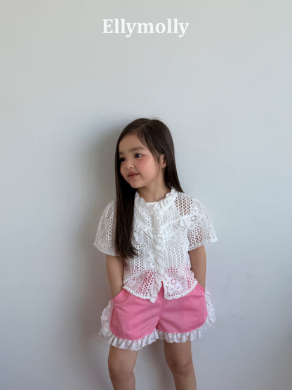 【PREORDER 4日間限定】20.Rosy Crochet Blouse