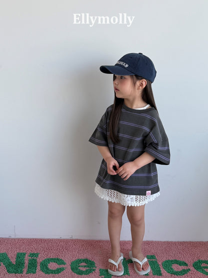 【PREORDER 4日間限定】3.Washed Stripe Box T-Shirt