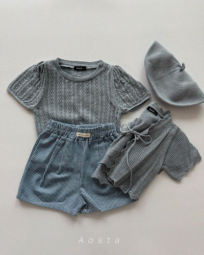 【PREORDER受付終了、ご希望はお問い合わせください。】21.Knit Eyelet T