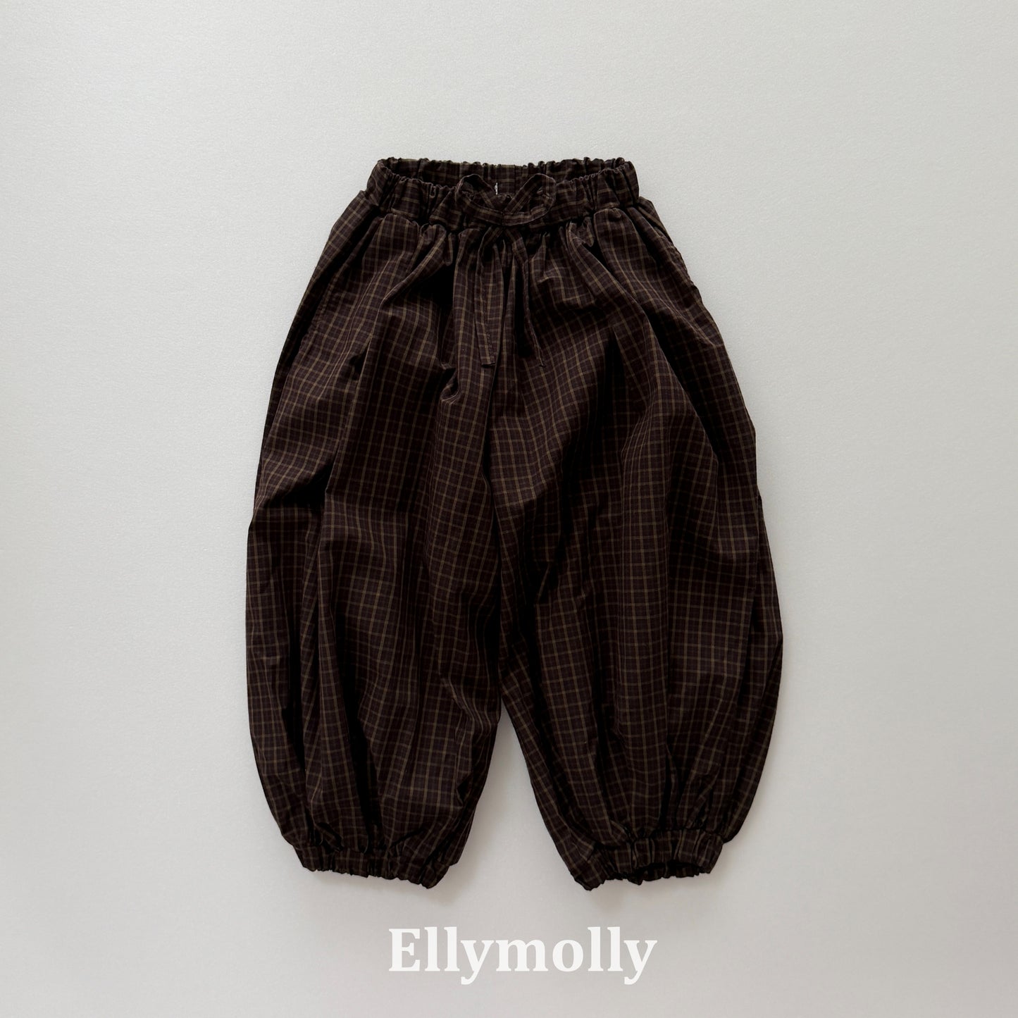 【PRE-ODER〆8.9(sun)】52.Autumn Grid Balloon Pants | ellymolly