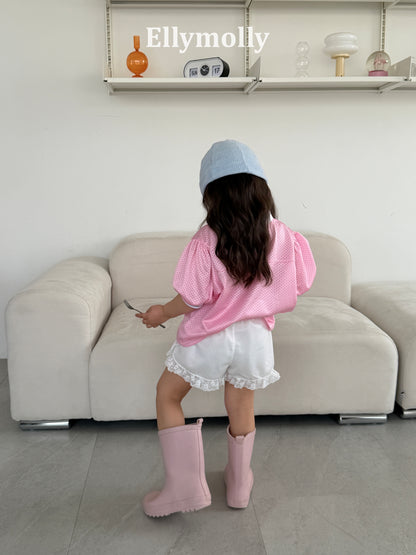 【PREORDER 4日間限定】6.Mesh Puff V-Neck T-Shirt