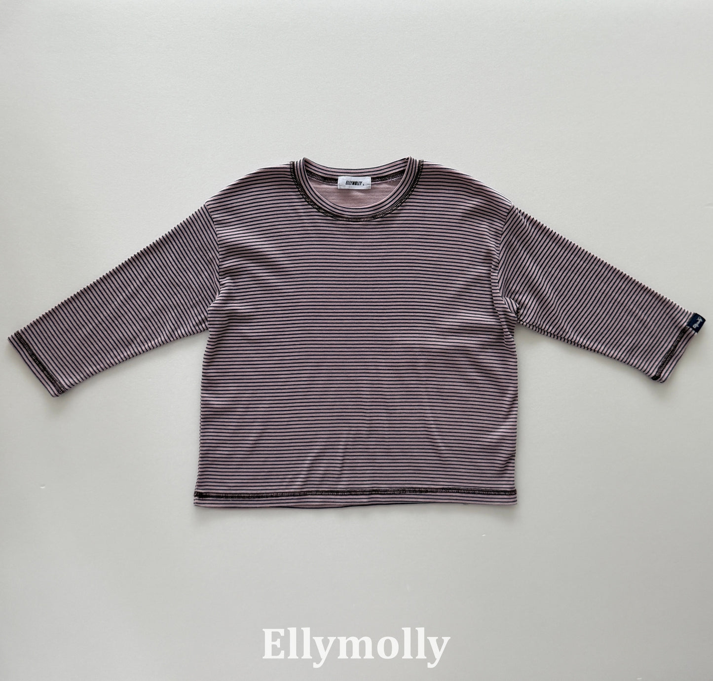 【PRE-ODER〆8.9(sun)】20.Ribbed Lettuce-Edge T-Shirt | ellymolly