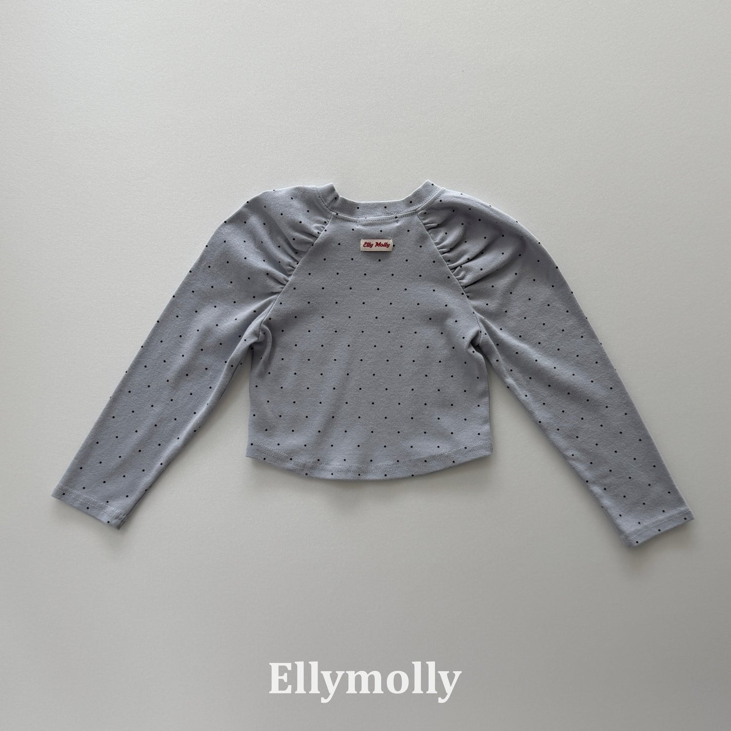 【PRE-ODER〆8.9(sun)】48.Giselle Dot Shirred T-Shirt | ellymolly