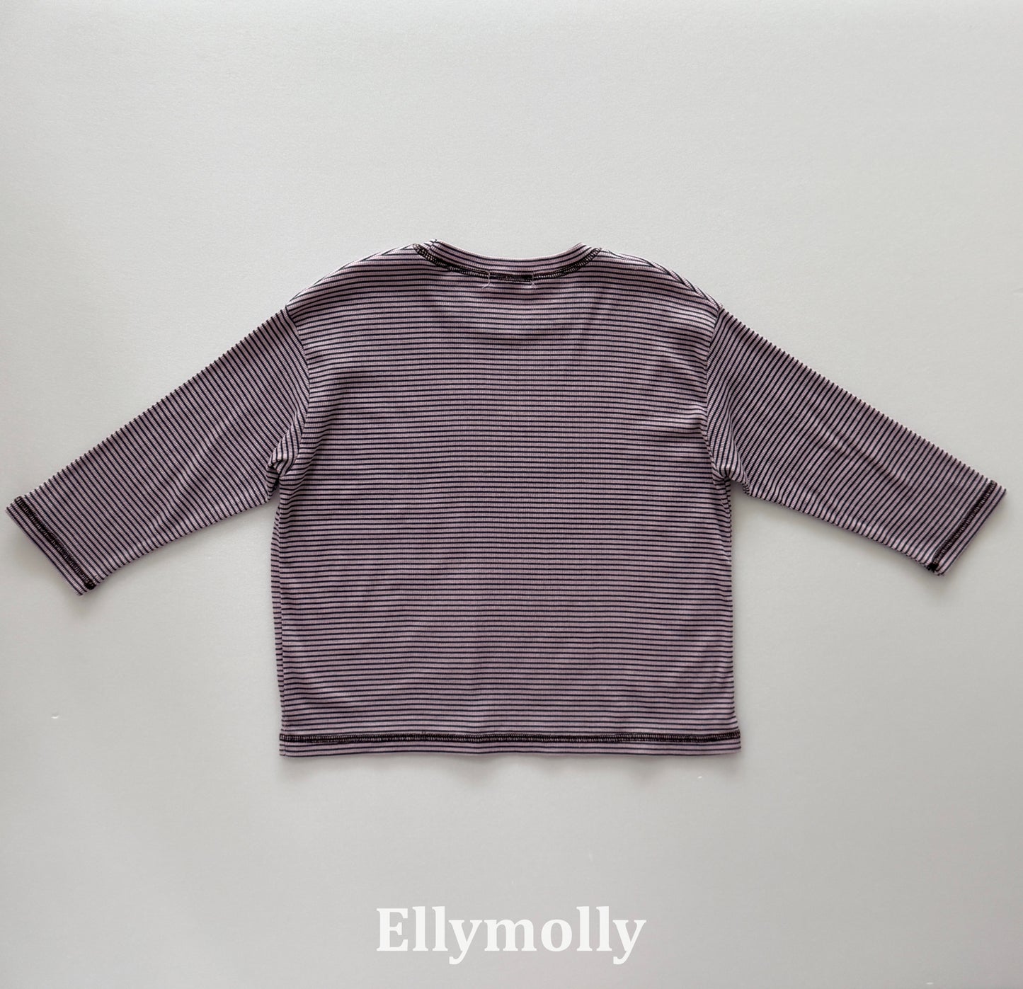 【PRE-ODER〆8.9(sun)】20.Ribbed Lettuce-Edge T-Shirt | ellymolly
