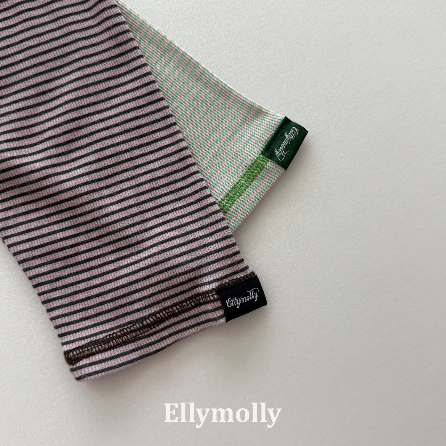【PRE-ODER〆8.9(sun)】20.Ribbed Lettuce-Edge T-Shirt | ellymolly