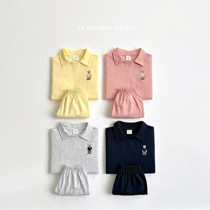 【PREORDER受付終了、ご希望はお問い合わせください。】95.Collar Bear Embroidery Set