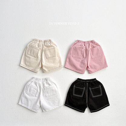 【PREORDER受付終了、ご希望はお問い合わせください。】14.Stitch Cotton Shorts