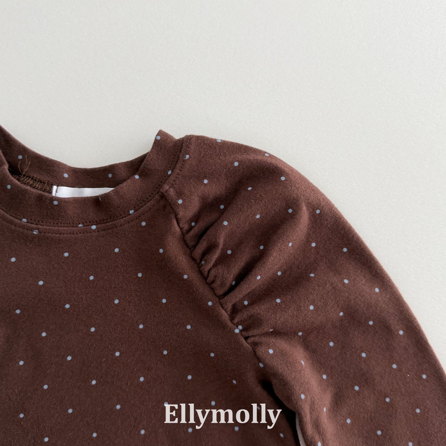 【PRE-ODER〆8.9(sun)】48.Giselle Dot Shirred T-Shirt | ellymolly