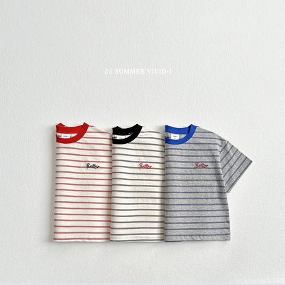 【PREORDER受付終了、ご希望はお問い合わせください。】66.Better Embroidery Stripe Tee