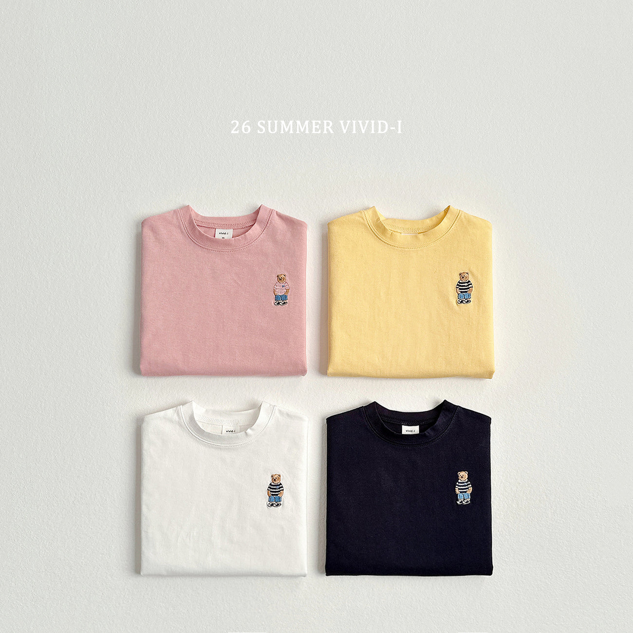 【PREORDER受付終了、ご希望はお問い合わせください。】63.Bear Embroidery ShortSleeve Tee