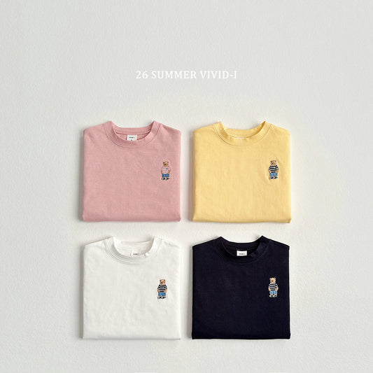 【PREORDER受付終了、ご希望はお問い合わせください。】63.Bear Embroidery ShortSleeve Tee