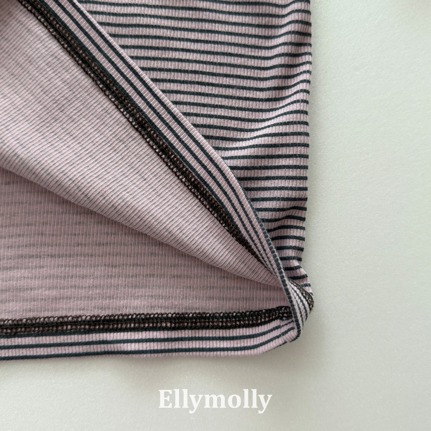 【PRE-ODER〆8.9(sun)】20.Ribbed Lettuce-Edge T-Shirt | ellymolly