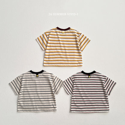 【PREORDER受付終了、ご希望はお問い合わせください。】62.Heart Smile Stripe Tee