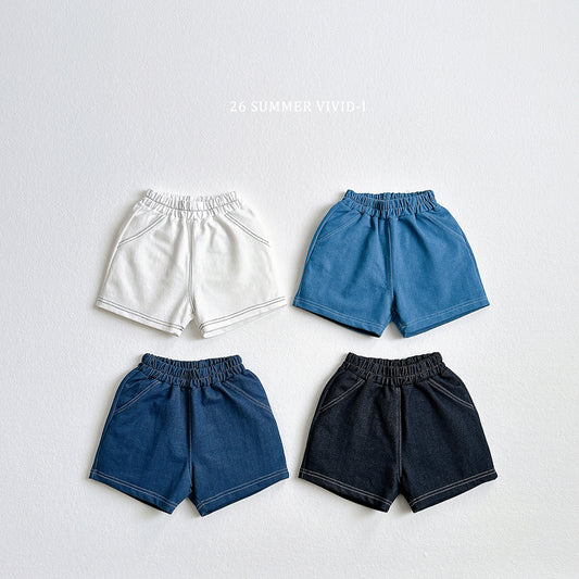 【PREORDER受付終了、ご希望はお問い合わせください。】13.Stretch Denim Shorts