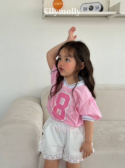 【PREORDER 4日間限定】6.Mesh Puff V-Neck T-Shirt
