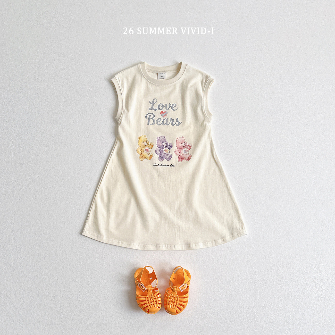 【PREORDER受付終了、ご希望はお問い合わせください。】90.Painted Bear Long Dress