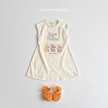 【PREORDER受付終了、ご希望はお問い合わせください。】90.Painted Bear Long Dress