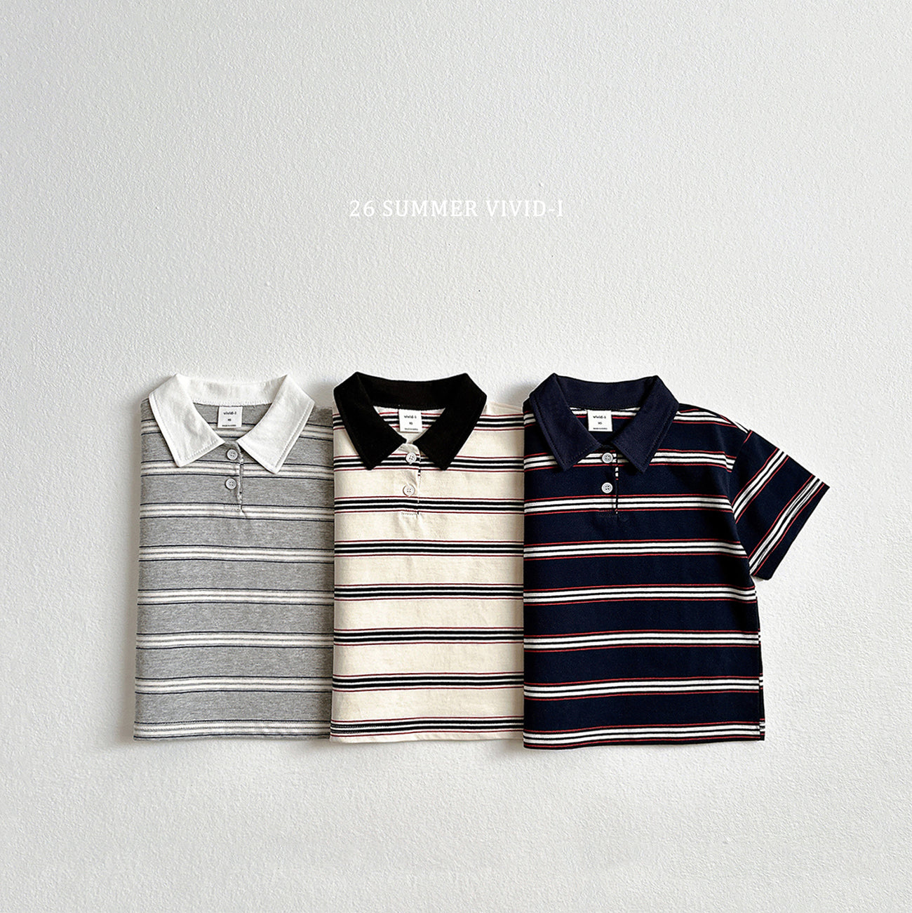 【PREORDER受付終了、ご希望はお問い合わせください。】64.Multi Collar Stripe ShortSleeve Top