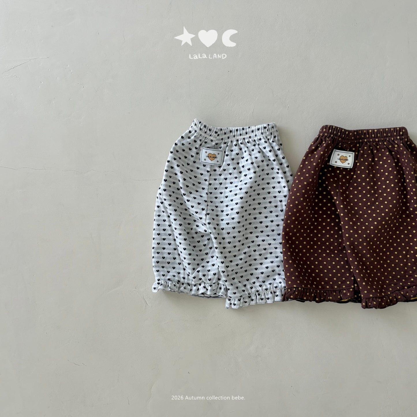 【PRE-ODER〆8.9(sun)】19.Heart-Dot Frill Pants | lalaland