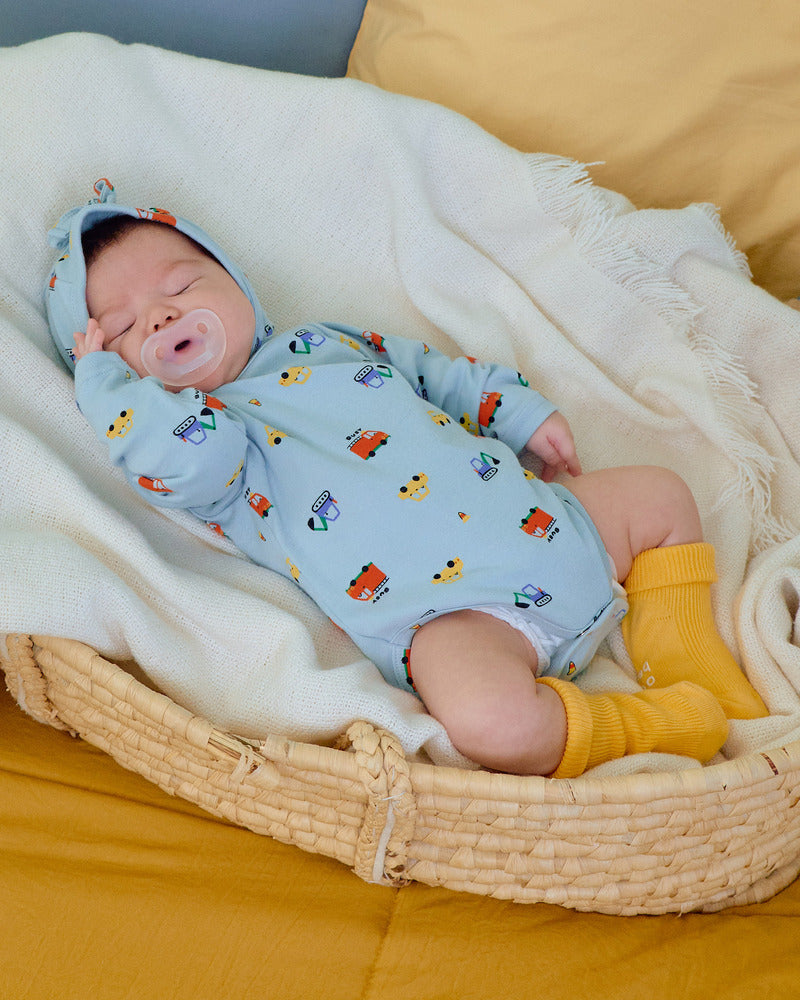 【PRE-ODER〆8.9(sun)】36.(Bebe) Car Romper + Bonnet Set | oottbebe