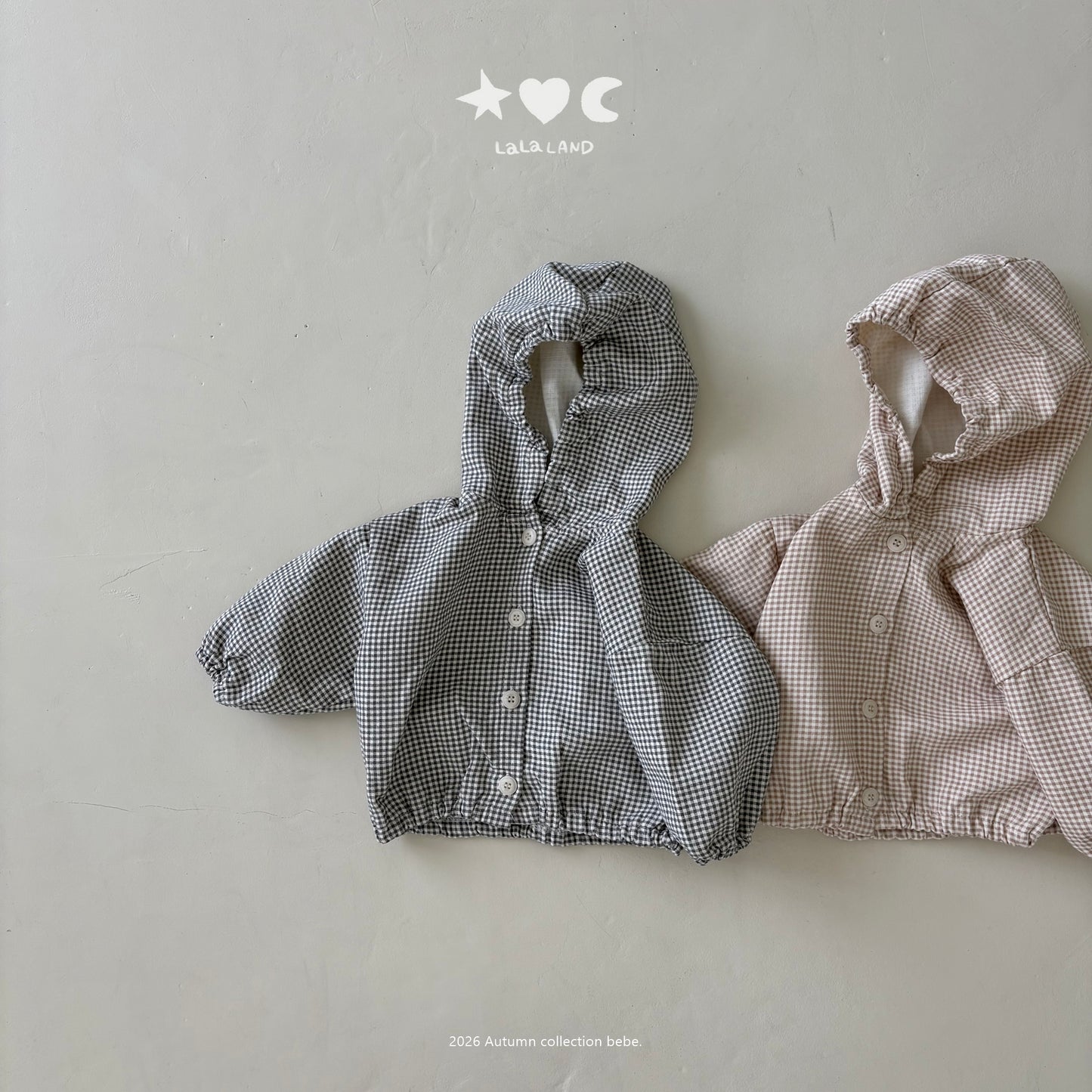 【PRE-ODER〆8.9(sun)】07.Gingham Hood Jumper | lalaland
