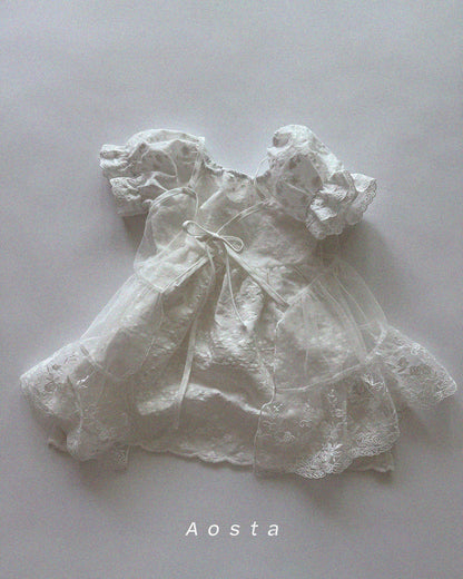 【PREORDER受付終了、ご希望はお問い合わせください。】32.Lace Open Dress