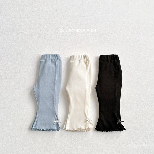 【PREORDER受付終了、ご希望はお問い合わせください。】27.Ribbon Slit Flare 7分丈 Pants