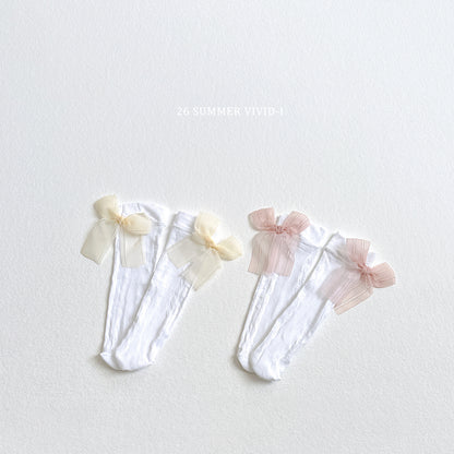 【PREORDER受付終了、ご希望はお問い合わせください。】122.Lace Ribbon Socks