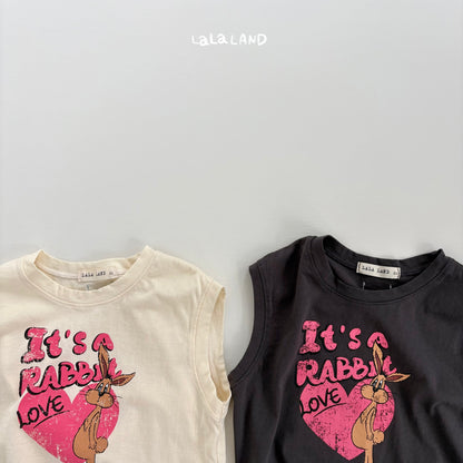 【PREORDER受付終了、ご希望はお問い合わせください。】63.Love Rabbit Sleeveless T-shirt