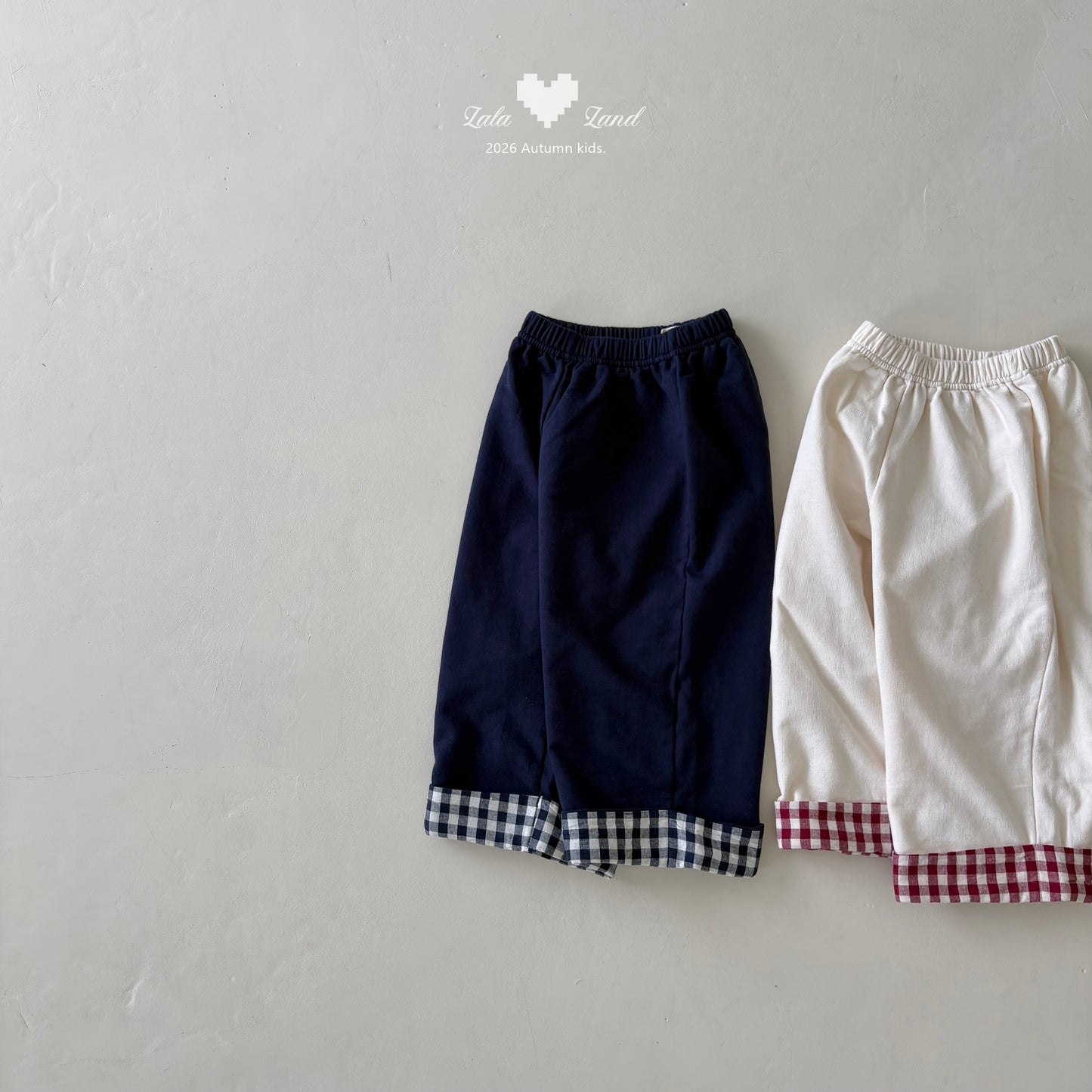 【PRE-ODER〆8.9(sun)】17.Check Contrast Pants | lalaland