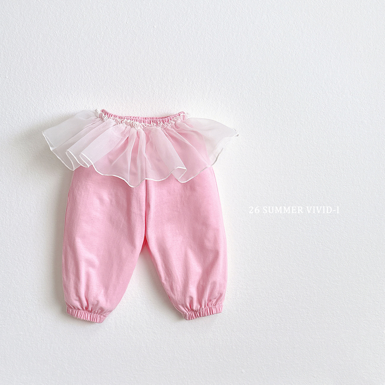 【PREORDER受付終了、ご希望はお問い合わせください。】32.Summer Frill Chiffon Jogger Pants