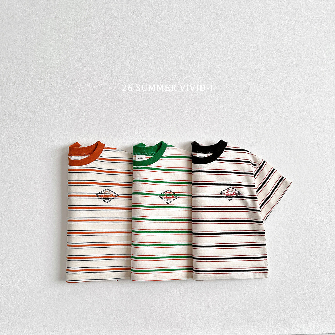 【PREORDER受付終了、ご希望はお問い合わせください。】69.Diamond Logo Stripe Tee