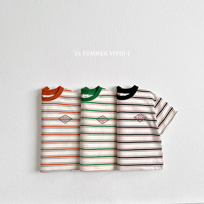 【PREORDER受付終了、ご希望はお問い合わせください。】69.Diamond Logo Stripe Tee