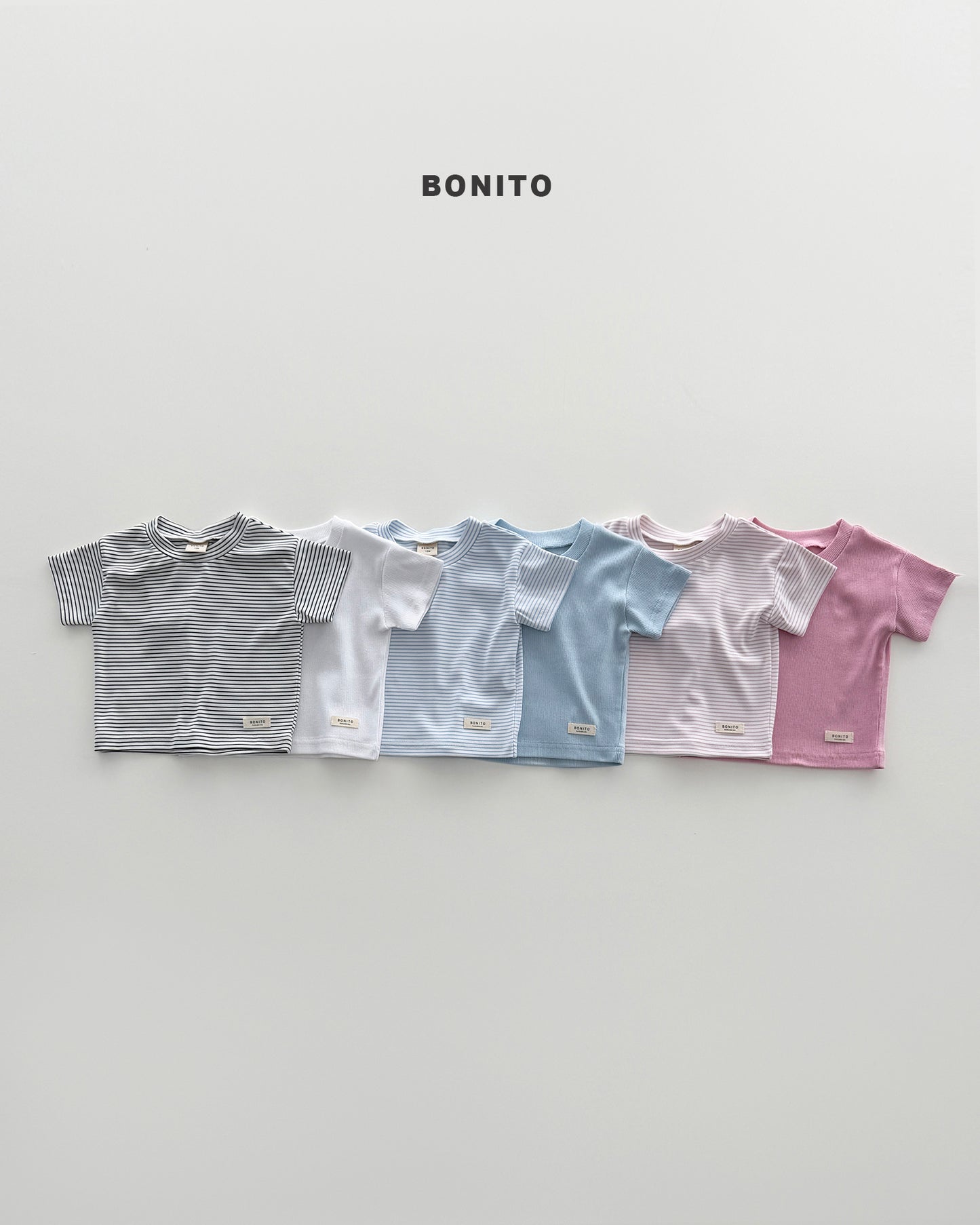 【期間限定 PRE-ODER】1.Planning) Bébé 1+1 Ribbed Tee